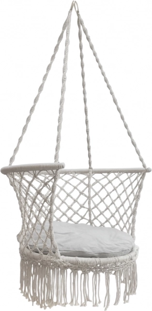Altalena da giardino nido con schienale grigio 80 cm 150 kg