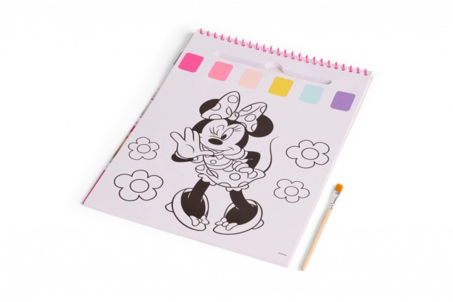Libro da colorare Disney Minnie con acquerelli