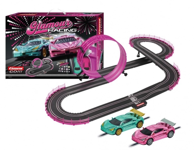 Pista Carrera GO!!! Glamour Racing con Auto Girls Power 4,9m