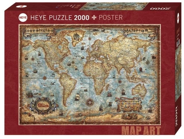 Puzzle MAP ART: Mappa del mondo 2000 pezzi