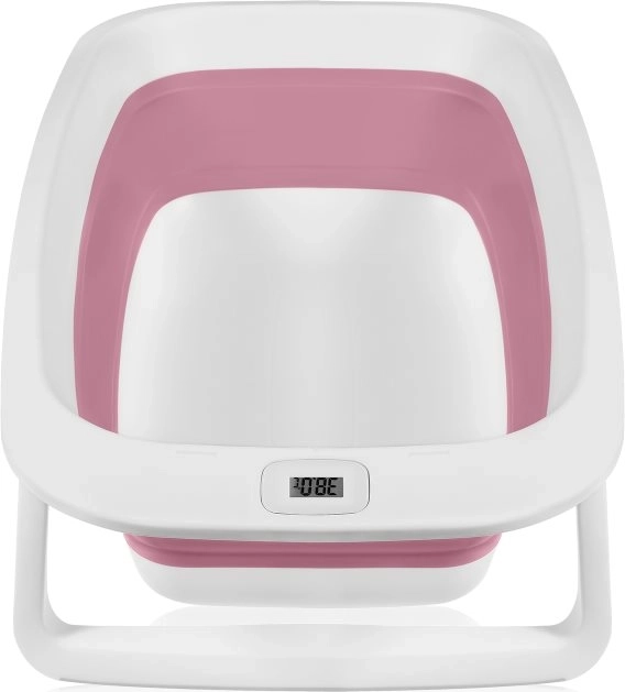 Lionelo Vaschetta pieghevole con termometro e lettino Pink Magnolia