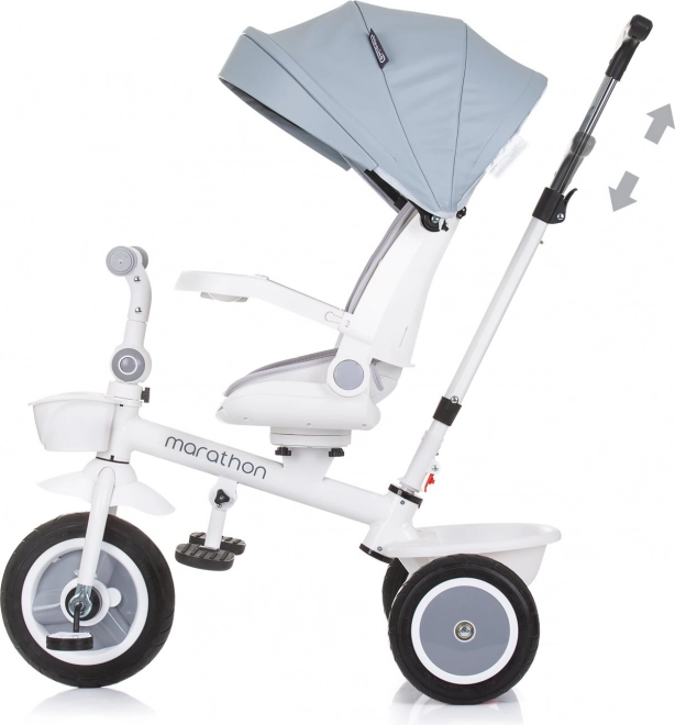 Triciclo con Tettuccio Chipolino Marathon 2 in 1 Grigio Cenere