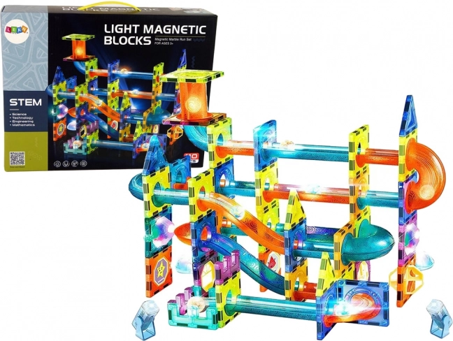 Pista a sfere magnetica con luci