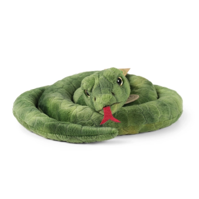 Serpente di peluche verde 90 cm ecologico