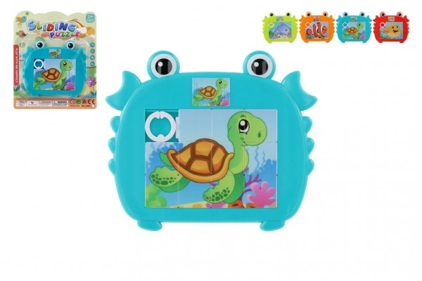 Puzzle scorrevole con animali in plastica