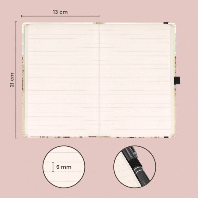 Blocco note NOTIQUE Praga con righe 13 x 21 cm