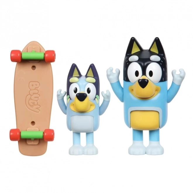 Bluey Figurine 2pak Skateboarding