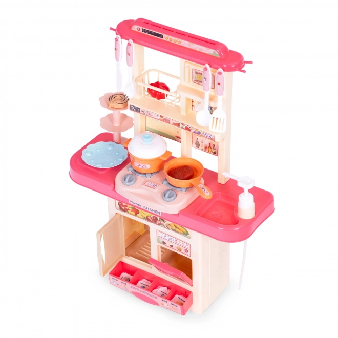 Cucina giocattolo per bambini con suoni e luci LED