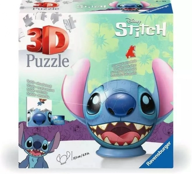 Puzzle 3D Disney Stitch con orecchie 72 pezzi