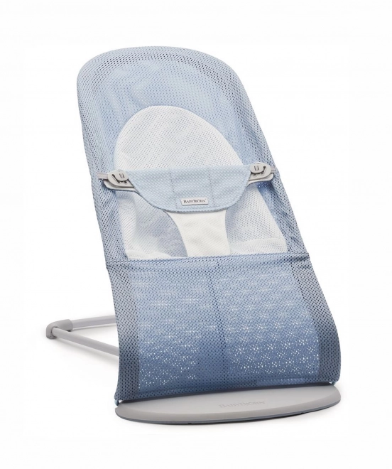 BABYBJORN - Sdraietta BALANCE SOFT MESH - grigio/bianco – Blu/bianco