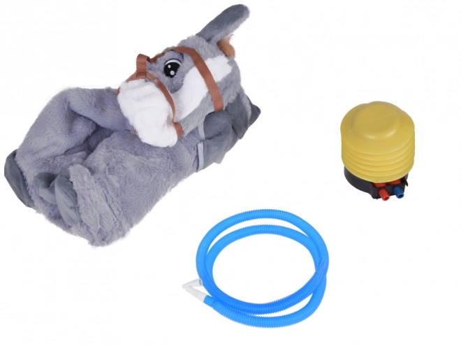 Cavallino Gonfiabile in Peluche per Bambini – Grigio