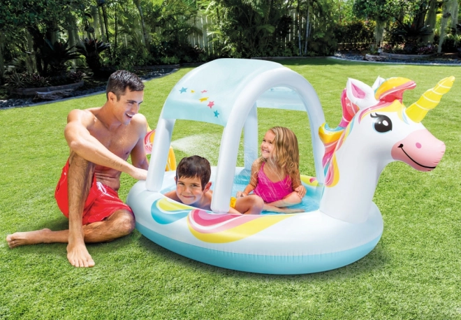 Piscina per bambini a spray a forma di unicorno