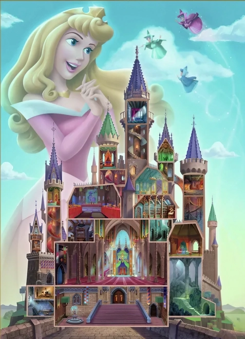 Puzzle Ravensburger Castello di Aurora Disney 1000 pezzi