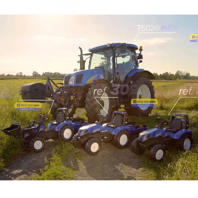 Trattore a pedali New Holland con rimorchio