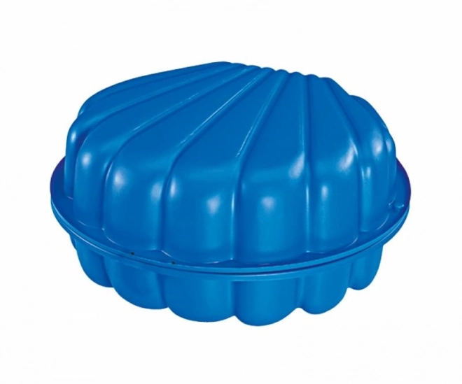 Grande sabbiera per bambini a forma di conchiglia blu