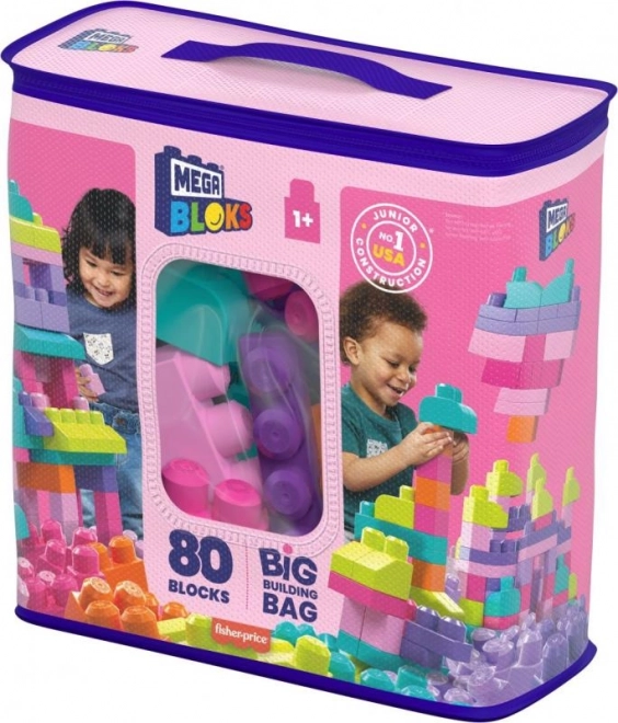 Mega Bloks grande sacco di blocchi - rosa