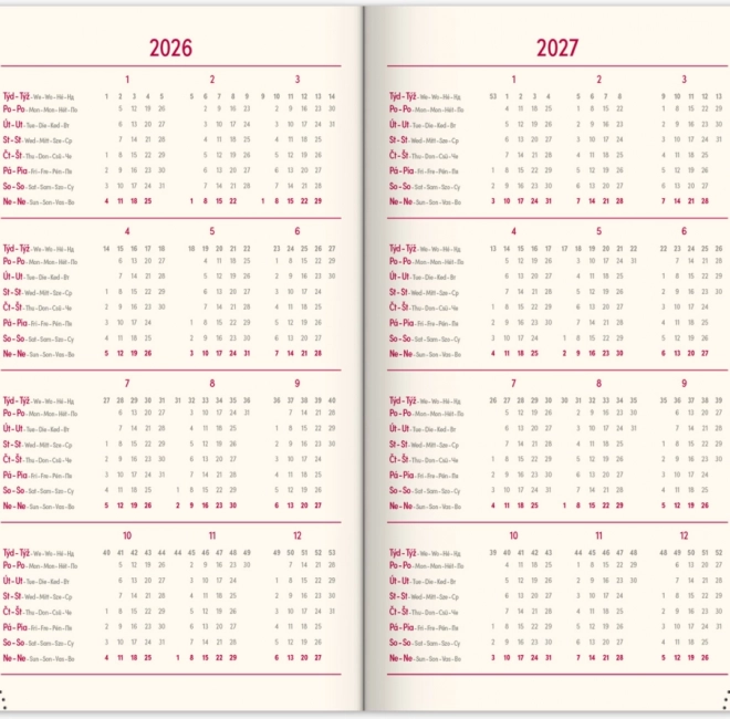 Agenda tascabile Rivoli 2026 azzurro chiaro