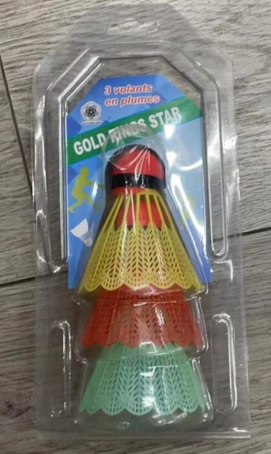 Set di volani da badminton colorati 3 pezzi