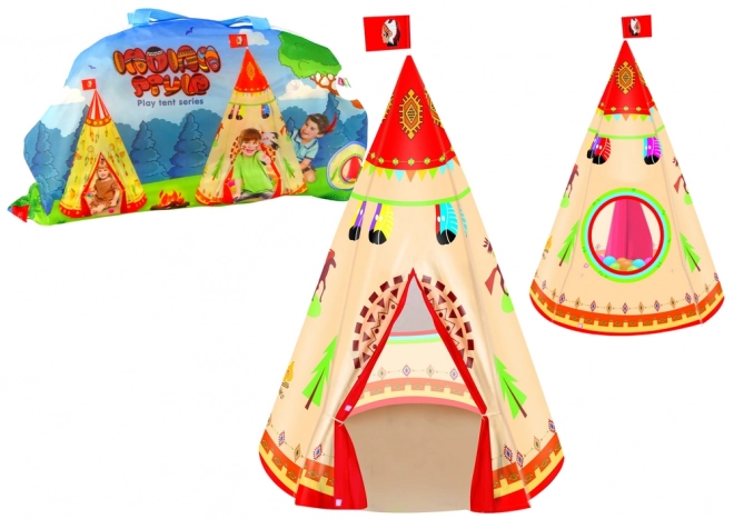 Tenda Tipi per Bambini Giardino Crema