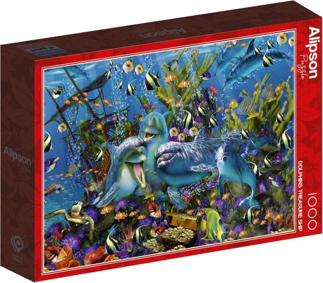 Puzzle delfini e nave del tesoro Alipson - 1000 pezzi