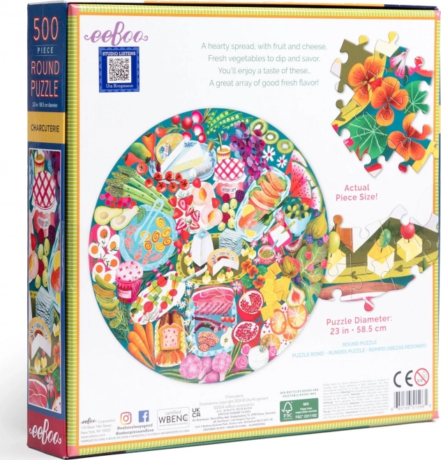 Puzzle tondo Charcuterie 500 pezzi