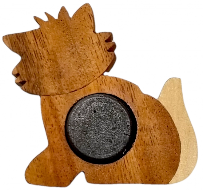 Magnete decorativo in legno Gatto