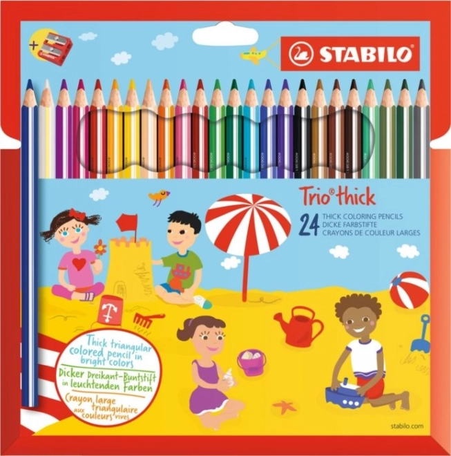 STABILO Trio thick set 24 pastelli con temperamatite