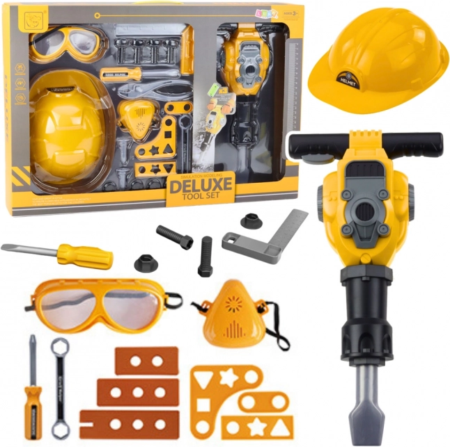 Set da gioco per bambini con attrezzi e martello pneumatico