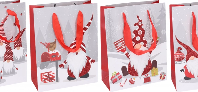 Borsa regalo S con motivo natalizio 17,5 × 23,5 × 8 cm