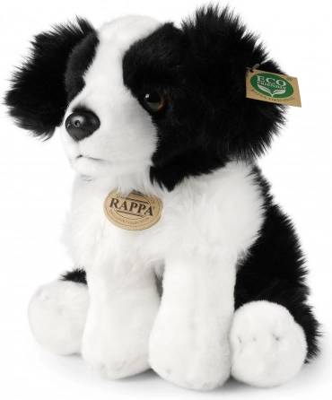 cane di peluche border collie seduto 30 cm eco‑friendly