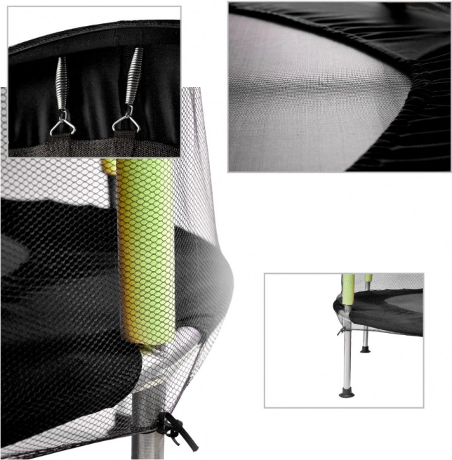 trampolino da giardino per bambini con rete verde 140 cm