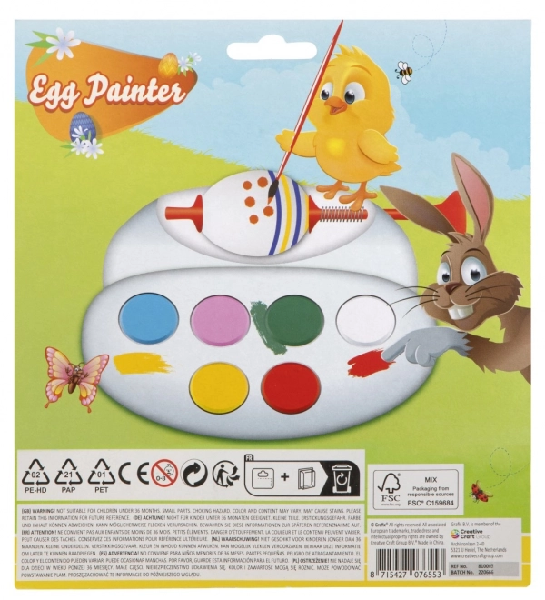 Paletta per dipingere Uova di Pasqua e supporto