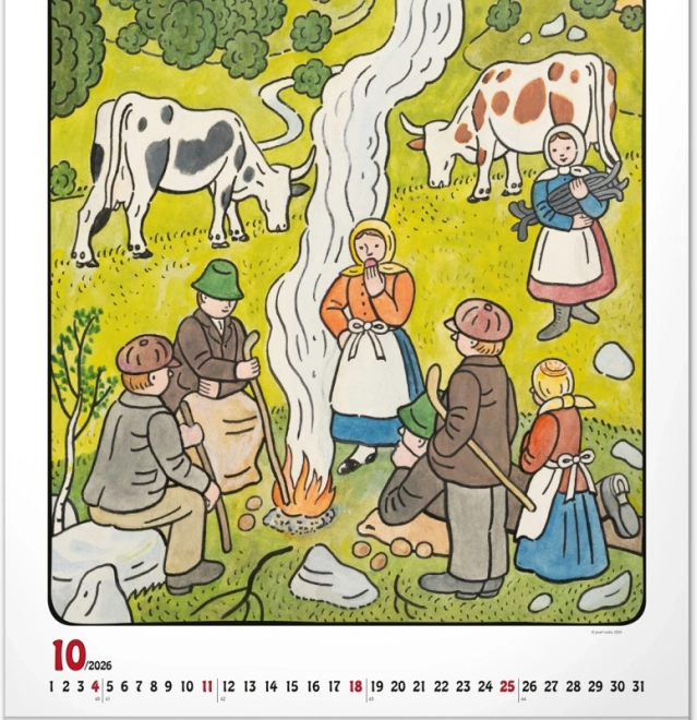 calendario da parete Josef Lada 2026