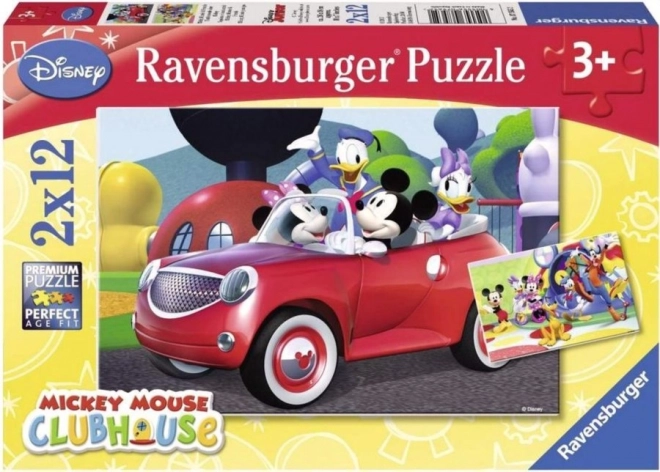 Puzzle Mickey Mouse e Amici 2x12 Pezzi