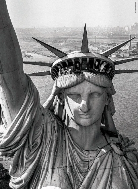Motivo iconico della Statua della Libertà