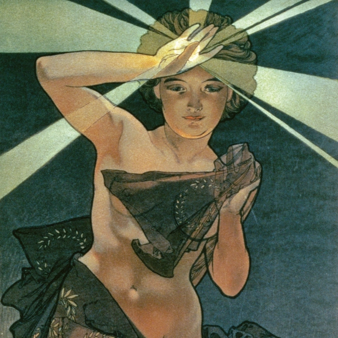 Calendario con note Alfons Mucha 2026
