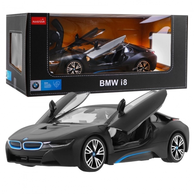 BMW i8 nero RASTAR 1:14 auto con telecomando + telecomando 2,4 GHz