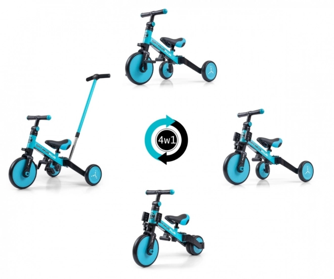 Bicicletta Bambini Milly Mally 4 in 1 Optimus Plus Blu