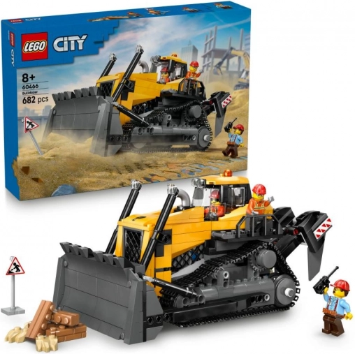 lego city bulldozer giallo con caricatore