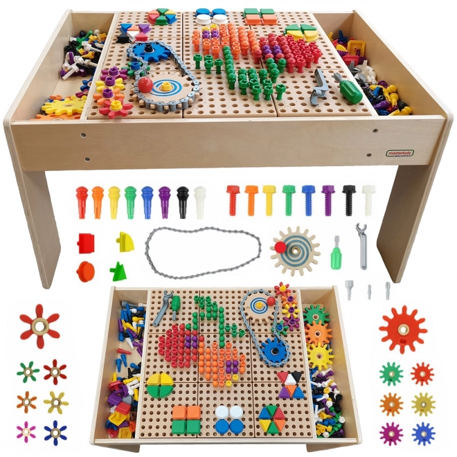 Tavolo Educativo in Legno MASTERKIDZ con Accessori STEM