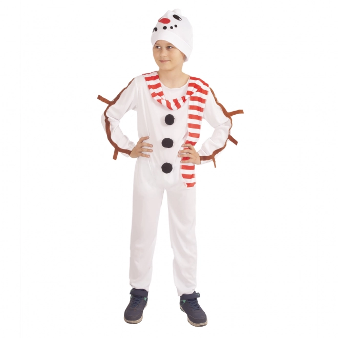 Costume da Pupazzo di Neve per Bambini con Cappello e Sciarpa