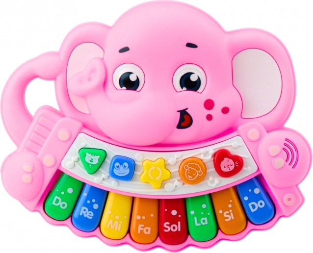 Pianoforte Interattivo Rosa Elefante – Melodie, Scale, Suoni di Animali