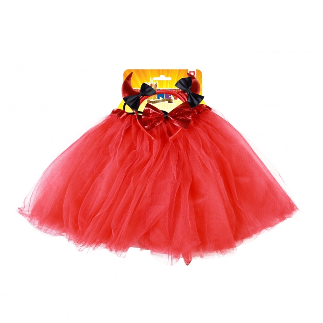 Costume Bambina con Gonna Tutu da Diavoletta