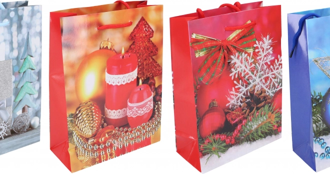 Borsa regalo natalizia grande
