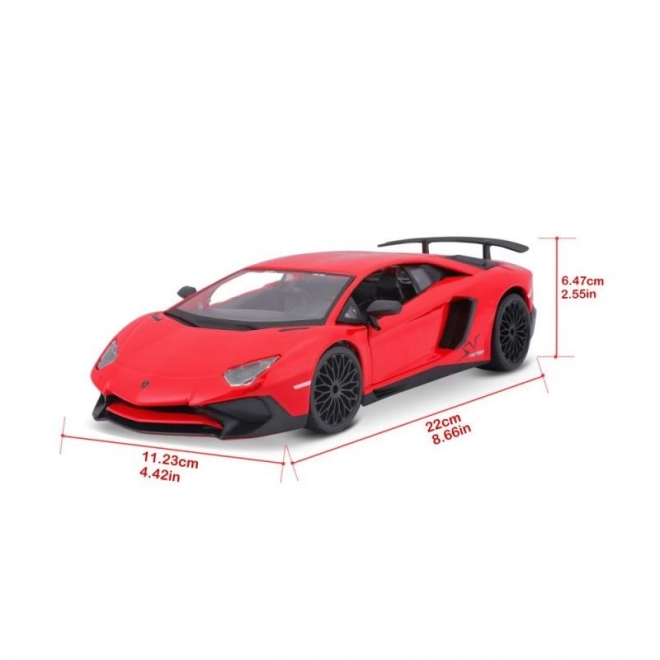 Lamborghini Aventador LP 750-4 SV Rosso Scala 1:24