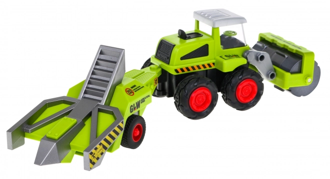 Trattore con rullo agricolo per bambini 1:55 con rimorchio frutticolo