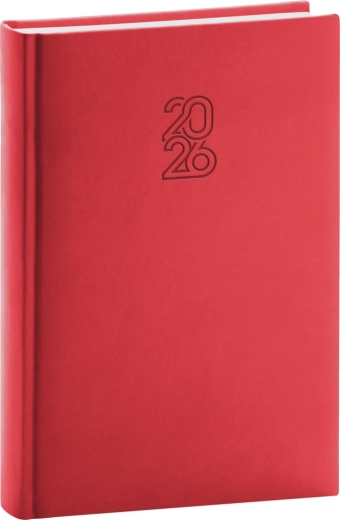 Agenda giornaliera 2026 rossa