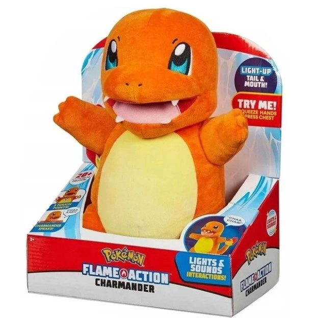 Charmander interattivo di peluche con fiamme