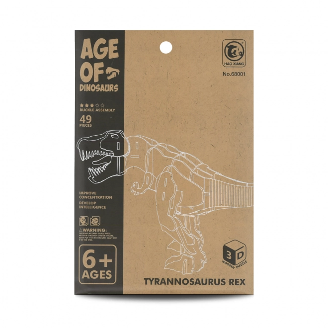 Puzzle 3D in legno Tirannosauro Rex