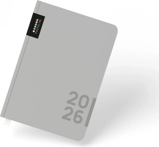 Agenda giornaliera A5 2026 PASTELINI grigio